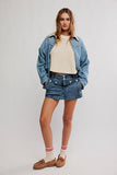 Free People Dream Weaver Cotton Micro Skirt Twinkling Twilight