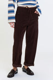 DAZE Villa Pant Drawstring Barrel Pant Chocolate