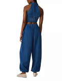 Steve Madden Winnie Top Mixed Indigo