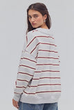 Free People Palm Spring Striped Washed Blue Combo