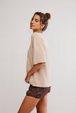 Free People Margot Sweater Tee Pearl Melange