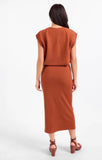 Rust Tapered Knit Top