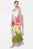 Lime Multi Maxi Slip Dress