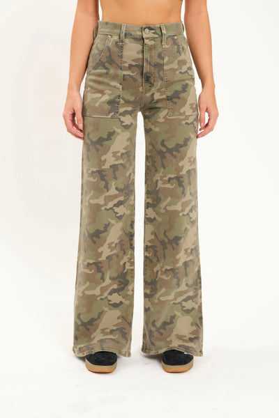 DAZE Far Out Patchpocket High Rise Wide Leg Hideaway