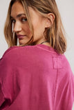 Free People Perfect Oversized Tee Glass Roses