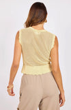 Dawn Sweater Tank Pale Yellow