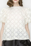 Ivory Cutwork Lace Top