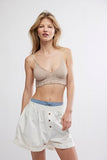 Free People Heirloom Seamless Bralette Mushroom