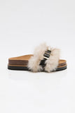 Free People Frankie Faux Fur Slide Oatmeal