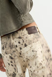 Free People Alter Ego Wide leg Jean Snow Leopard