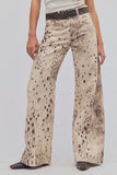 Free People Alter Ego Wide leg Jean Snow Leopard