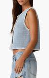 Steve Madden Annya Sweater Vest Blue Ice