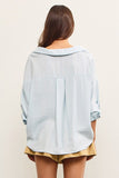 Ice Blue Knotted Top