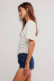 Free People Lucy Off the Shoulder Tee Sugar Swizzle
