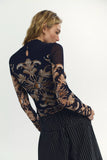 Free People Jessa Long Sleeve Navy Combo