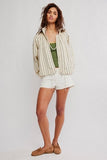 Free People Devon Balloon Stripped Ivory Combo