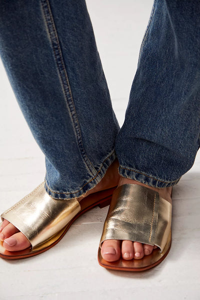 Free People Verona Slide Sandal Gold