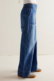 Free People Breezy Denim Pull On Cobalt