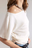 Free People Lucy Off the Shoulder Tee Sugar Swizzle