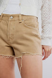 Free People Now or Never Denim Short Oat Latte