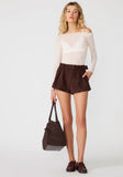 Steve Madden Evanda Short Dark Chocolate