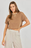 Mocha Cropped Tee