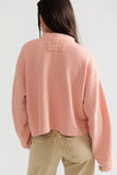 Free People Celeste Quarter Zip Coral Pink