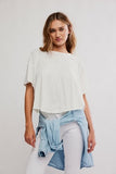 Free People Elsie Swing Tee White Whisper