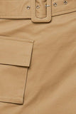 Tan Skort Belted w/Pockets