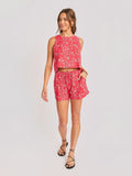 Red Multi Firecracker Shorts