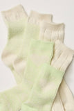 Free People Nordic Knit Sock Pack Lime Cream