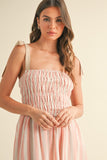 Pink Stripe Midi Dress