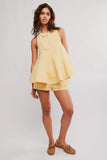 Free People Cassius Denim Set Appricot Gelato