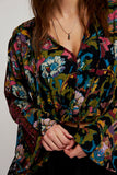 Free People Juliette Printed Blouse Black Combo