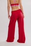 Free People Staycation Lounge Pant Deep Cherry