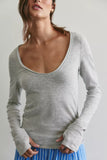 Free People Siren Long Sleeve Heather Grey