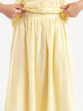 Beach Glass Embroidered Maxi Skirt Yellow
