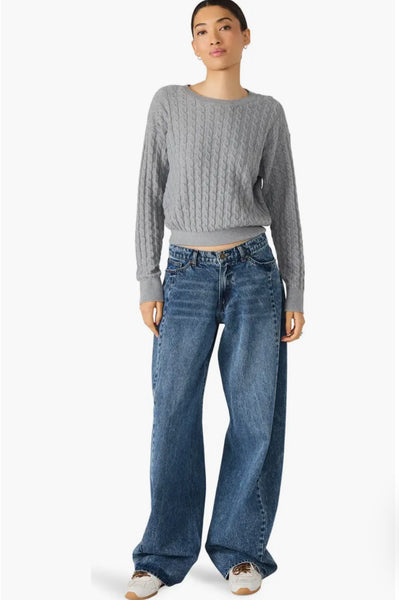 Steve Madden Minna Sweater Grey Heather