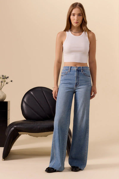 DAZE Far Out W/Seam High Rise Wide Leg Make Make Believe