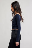 Free People Round Two Off The Shoulder Black