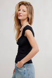 Free People Blush Hour Tee Black