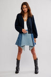 Free People Cool of the Night Cardi Black