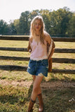 Free People Now or Never Denim Short Sunsational