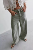 Free People Haven Mr Baggy Wide Leg Jean Seagrass