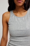 Free People Night Shine Tank Heather Grey