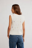 Free People Plumeria Floral Vest Ivory
