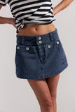 Free People Dream Weaver Cotton Micro Skirt Twinkling Twilight