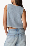 Steve Madden Annya Sweater Vest Blue Ice