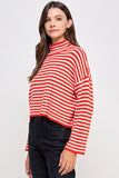 Red Stripe Knit Sweater