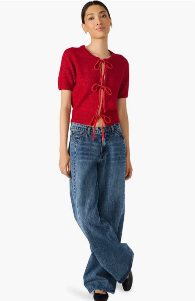 Steve Madden Sereia Cardigan Dark Red